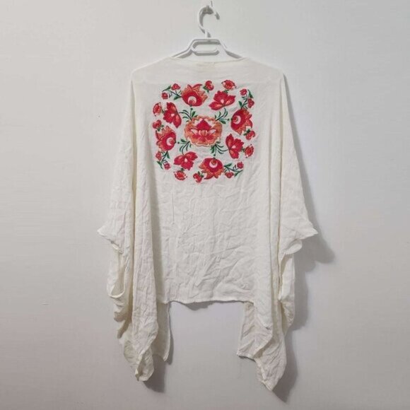 Z&L Europe Kimono Robe Embroidered Floral Duster Size Medium b56 - Picture 1 of 7